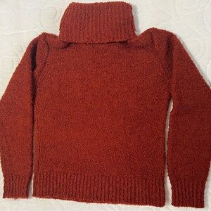 Cozy Rust Turtleneck Sweater SM Vintage